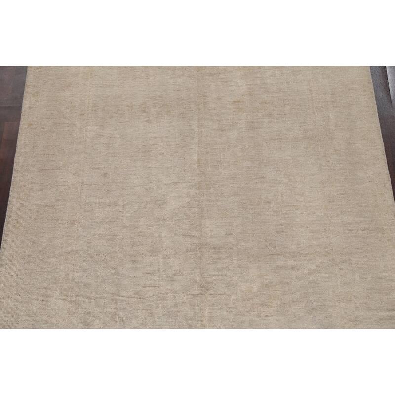 Vegetable Dye Muted Oushak Oriental Area Rug Hand-knotted Wool Carpet - 5'10" x 9'2"