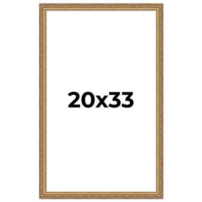 20x33 Frame Red Solid Wood Picture Frame