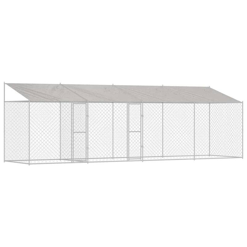 Dog Cage Silver 600/800 x 200 x 256 cm Galvanised Steel