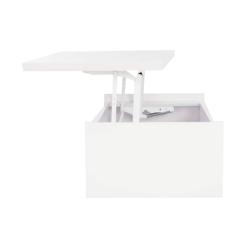 SAFAVIEH Kinsley White Lift-Top Coffee Table - 47.2" x 23.6" x 13.4"