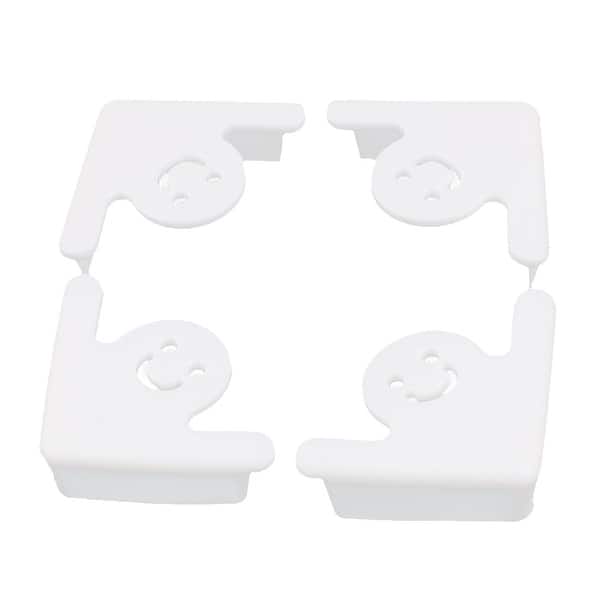 4 Pcs Happy Face Babyproof Soft Table Corner Guard Edge Protector Cushion -  White - 2 x 2 x 0.8(L*W*T) - Bed Bath & Beyond - 28802324