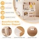 preview thumbnail 9 of 8, Costway Height Adjustable Play Kitchen Wooden Kitchen Playset with - See Details