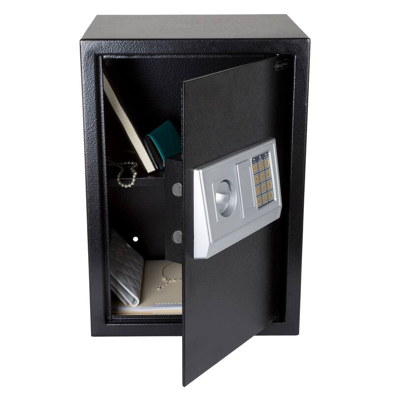 Electronic Combination Safe - Large Steel Strongbox with Keypad, Manual Override Key - Protect Money, Jewelry, More by Stalwart