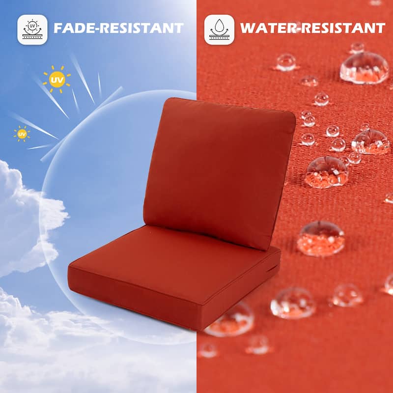 24-inch Outdoor Deep Seat Cushion Set - 24"L* 24"W *5"H