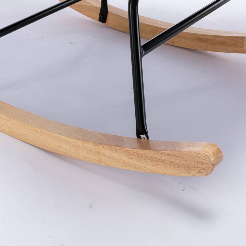 Rocking Chair With High Backrest And Armrests