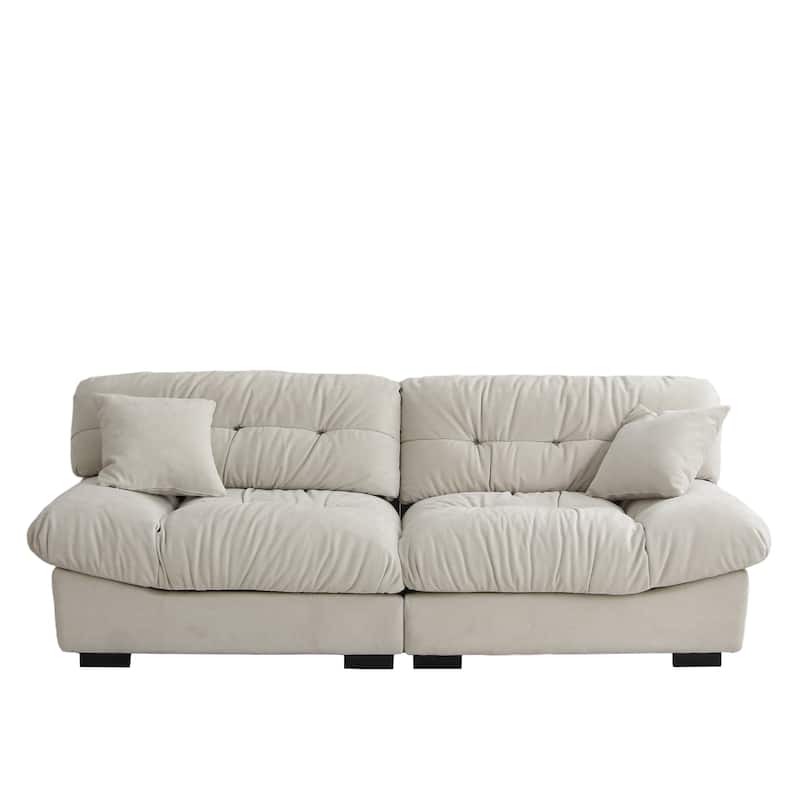 89" Tufted Sofa Cloud Shaped Couch
