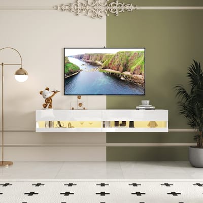 Floating TV Stand, Storage Media Console for TVs up to 80"