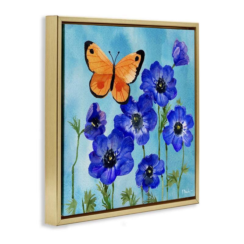 Stupell Poetic Monarch Butterfly Framed Floater Canvas Wall Art Design By Paul Brent