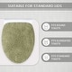 preview thumbnail 128 of 189, Home Weavers Waterford Collection Cotton Toilet Lid Rug | Elastic Fit | Fit Most Standard Toilet Lid | 18"x18"