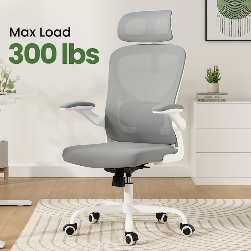 Ergonomic Office Chair With Headrest,High Back Computer Chair With Armrests And Adjustable Lumbar Support