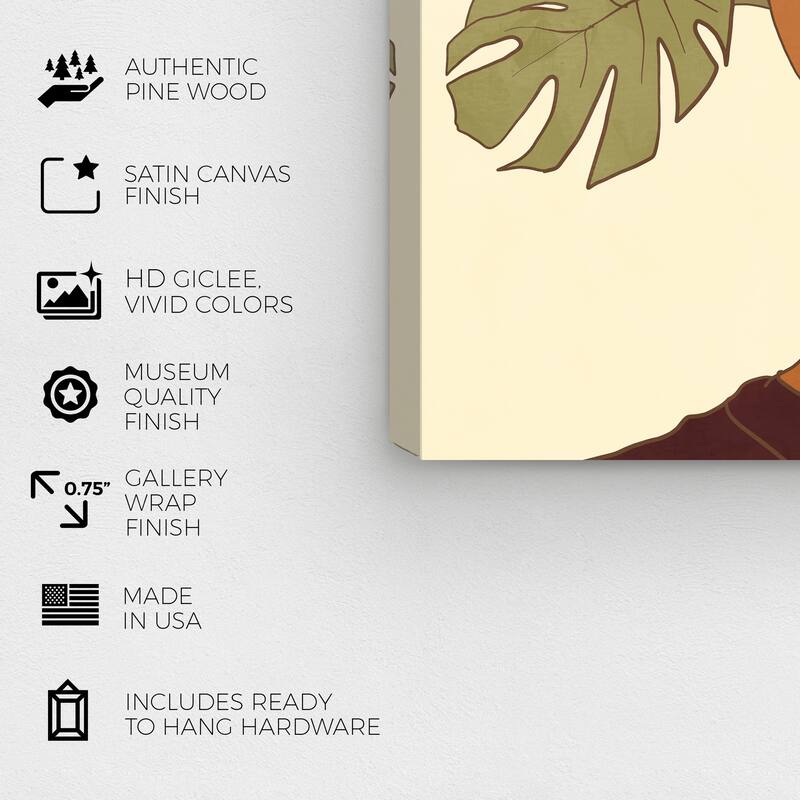 Wynwood Studio Prints Fashion and Glam Tropical Minded Green and Army Green Tropical Wall Art Canvas Print
