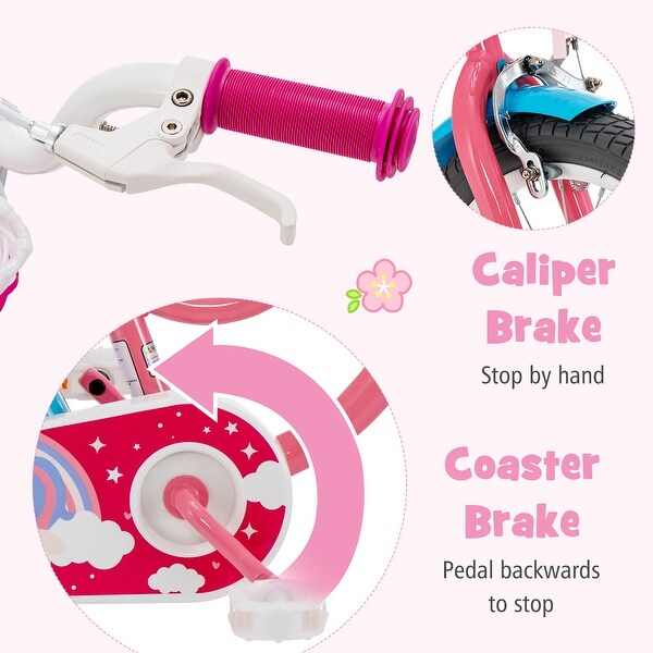 Honeyjoy 18 Inches Kids Bicycle with Training Wheels