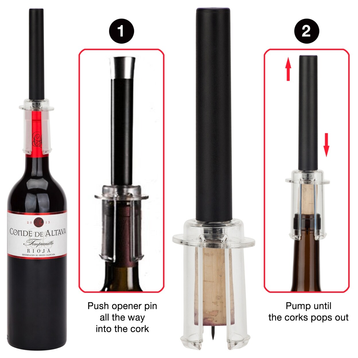Shop Air Pressure Cork Popping Wine Bottle Opener Overstock 26457649