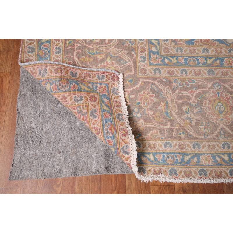 Traditional Kashan Persian Vintage Area Rug Handmade Wool Carpet - 9'8" x 12'9"