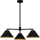 preview thumbnail 1 of 5, Alscott 3-Light Matte Black Chandelier