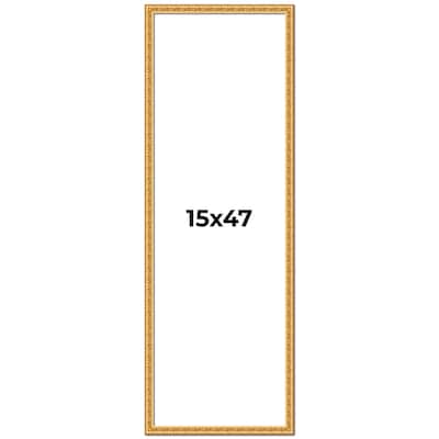 15x47 Frame Gold Real Wood Picture Frame Width 1 inches | Interior