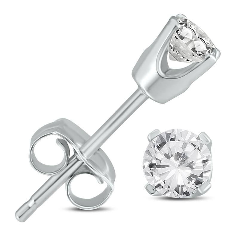 Marquee 1/2 Carat TW Diamond Solitaire Stud Earrings in 14K White Gold