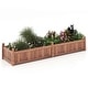 preview thumbnail 2 of 19, Costway Wooden Raised Garden Bed Outdoor Rectangular Planter Box with - See Details