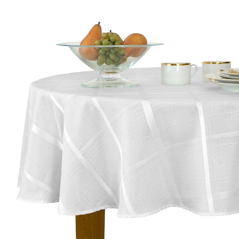Elegance Plaid Jacquard Woven Tablecloth