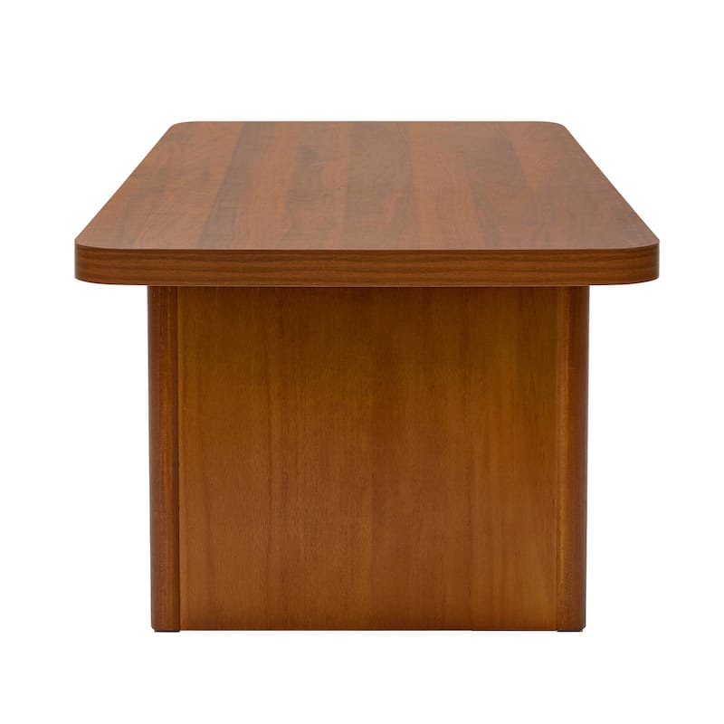 47-Inch Rectangular Center Coffee Table with Solid Pine Wood Legs - 47.24"L x 23.62"W x 17.13"H