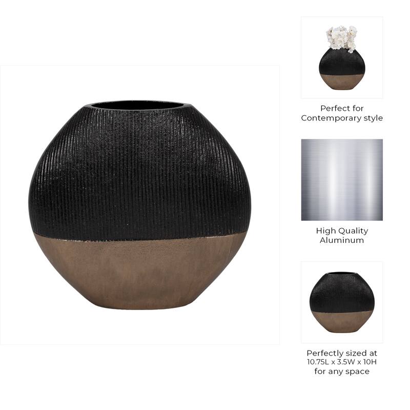 Modern Round Metal Table Vase - Flower Vase