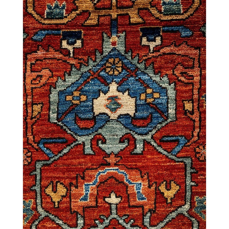 Serapi One-of-a-Kind Hand-Knotted Runner Rug - Orange, 2' 8" x 8' 2" - 2' 8" x 8' 2"