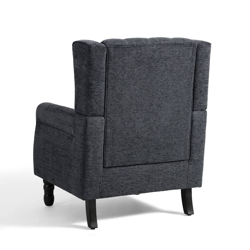 Button-Tufted Accent Club Chair Wingback Armchair Set of 2