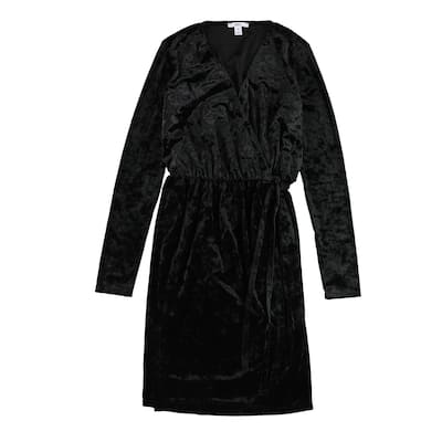 Bar Iii Womens Velvet Wrap Dress