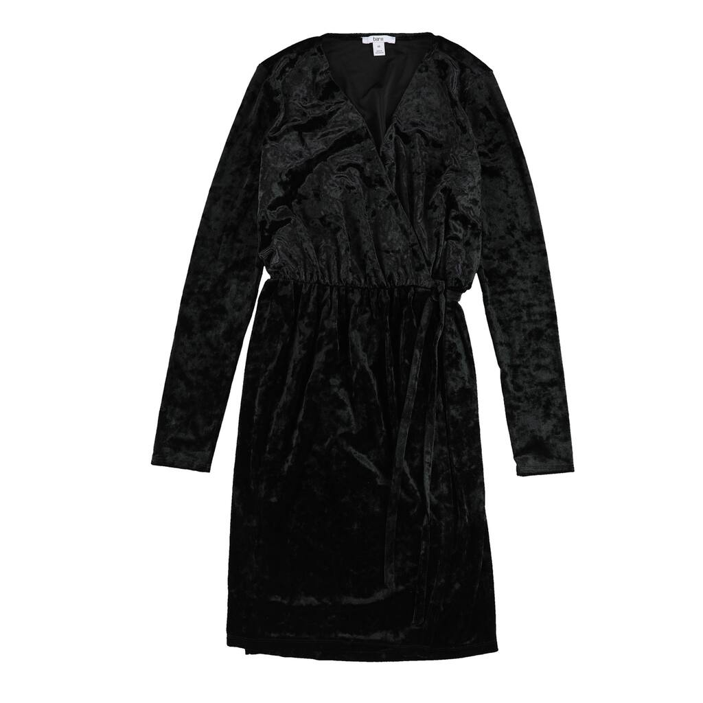Bar Iii Womens Velvet Wrap Dress