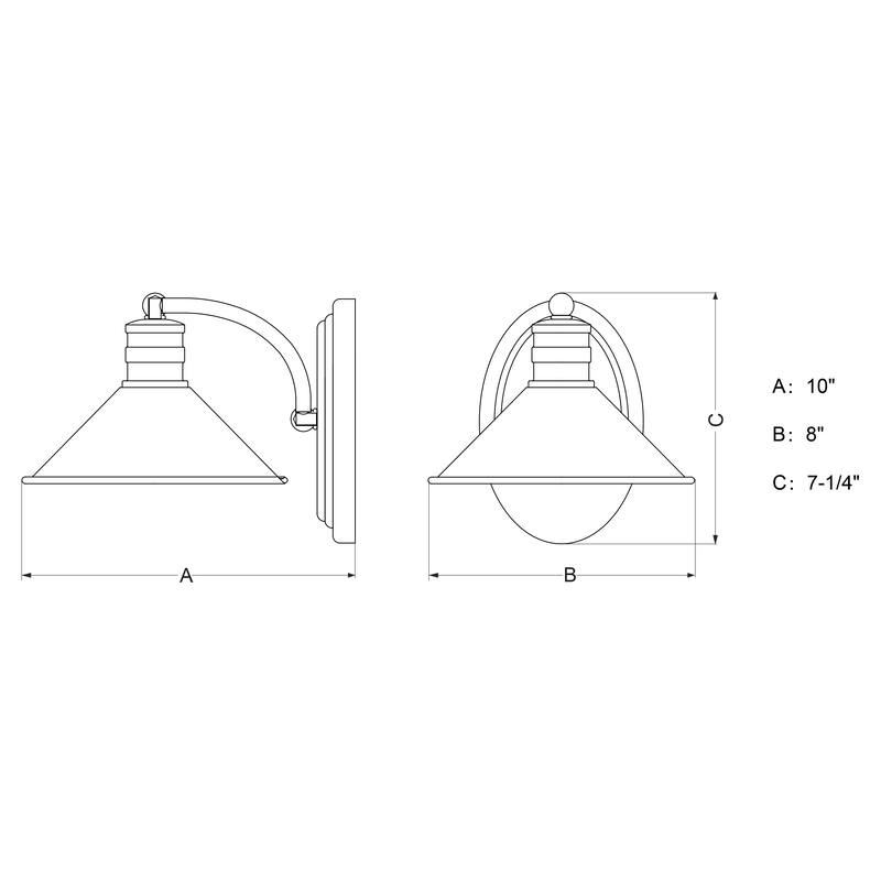 Akron 1-Light Farmhouse Barn Bathroom Wall Fixture