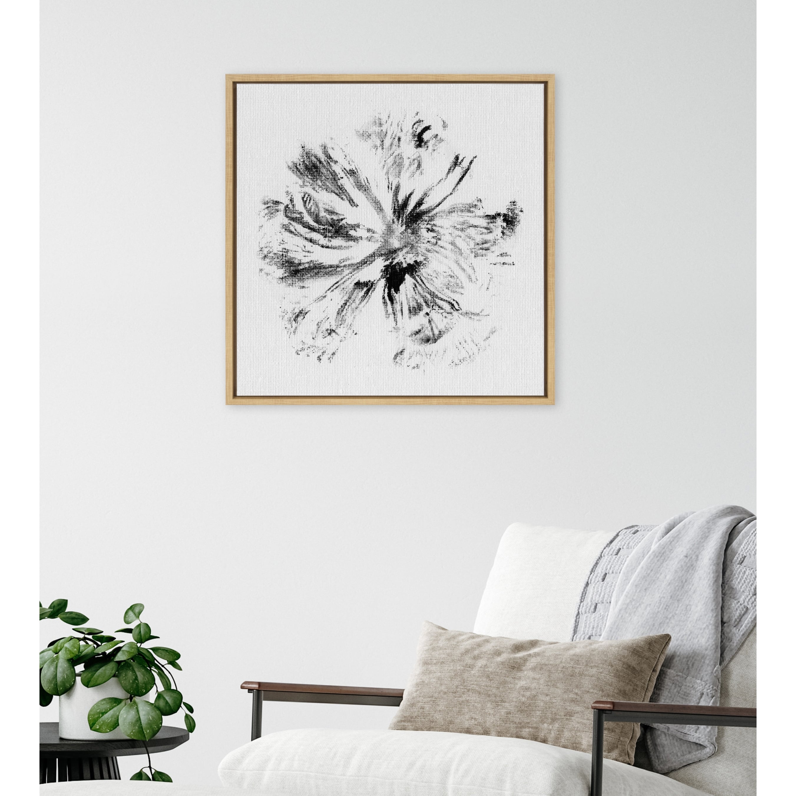 Kate and Laurel Sylvie Peony Peacock Canvas by Mentoring Positives