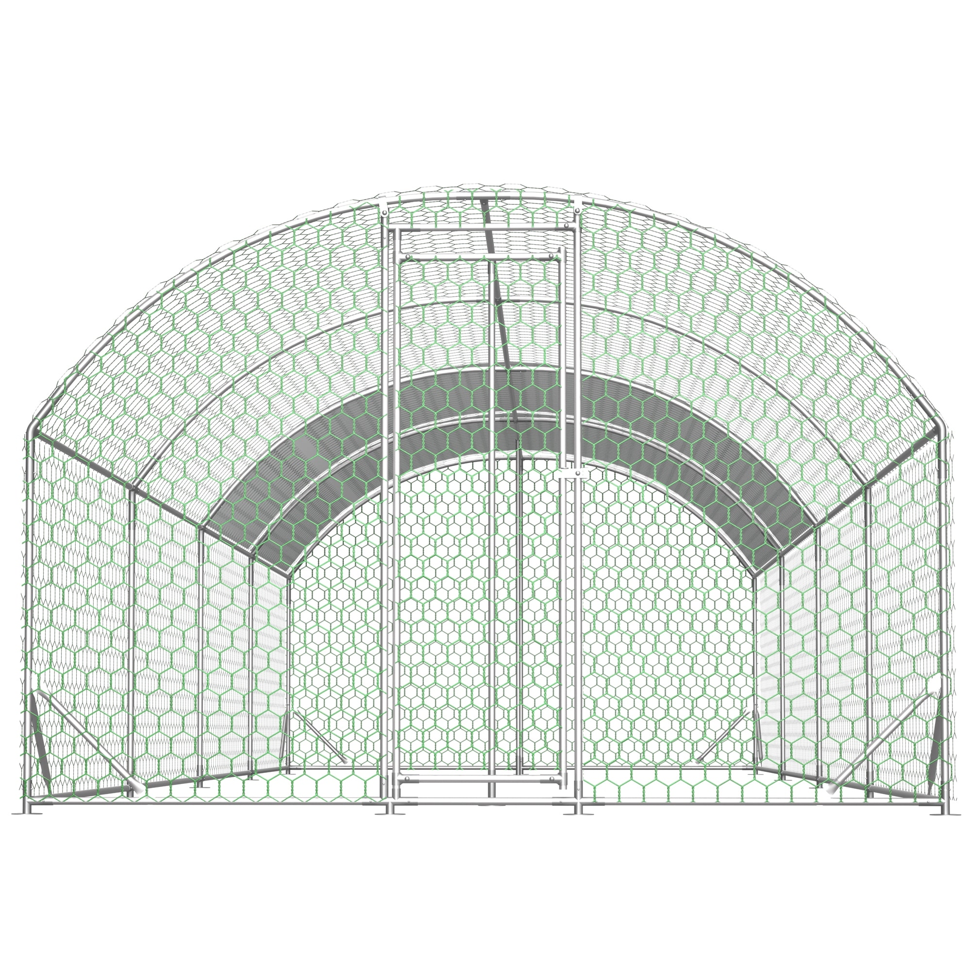 GDFStudio - Theodore Extra-Large 26'x9' Walk-In Metal Chicken Coop