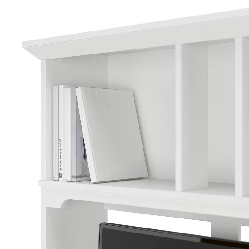 Bush Furniture Salinas Small Computer Desk with Storage Hutch