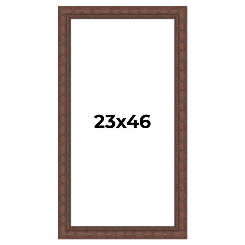 23x46 Frame Pewter Solid Wood Picture Frame Width 1.625 Inches | Interior Frame Depth 0.6875 Inches