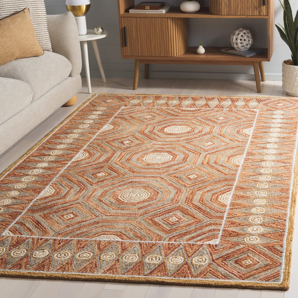 SAFAVIEH Handmade Micro-Loop Hiltrud Modern Wool Rug
