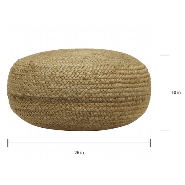 The Curated Nomad Molino Round Woven Pouf