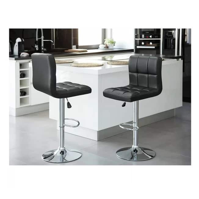 Paul Adjustable Stool (Set of 2) - 24"32"SHx16"Wx18"D