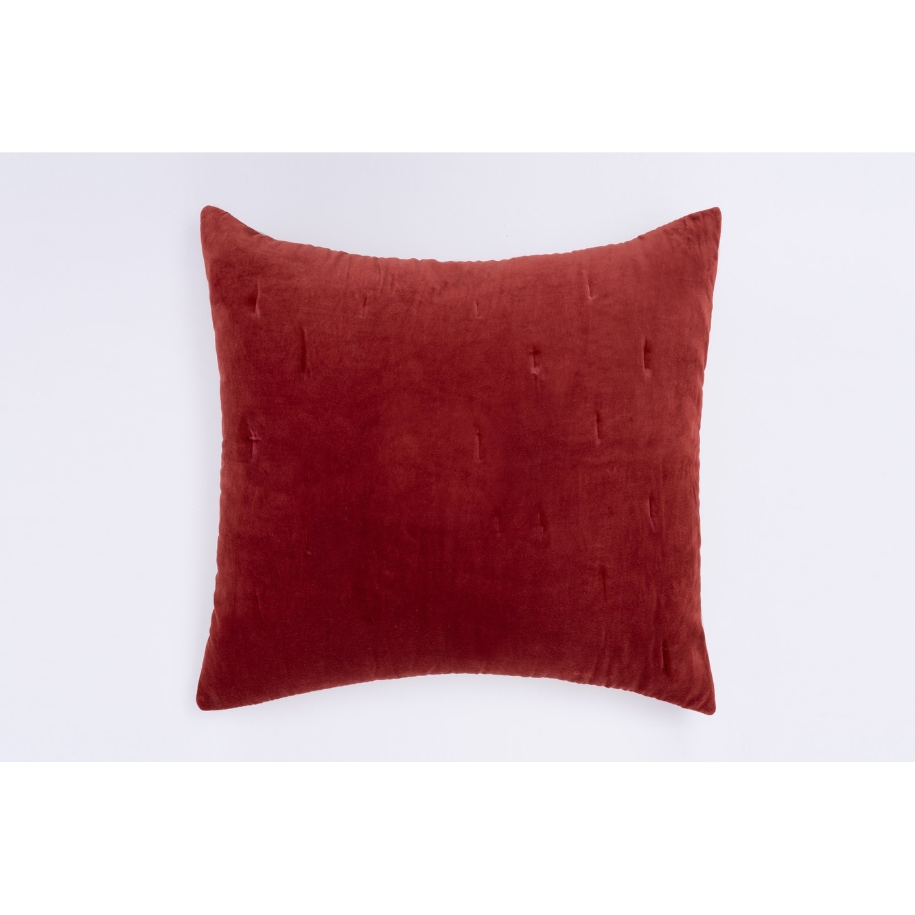 Roan, Cotton Velvet, Brick Color, Sham