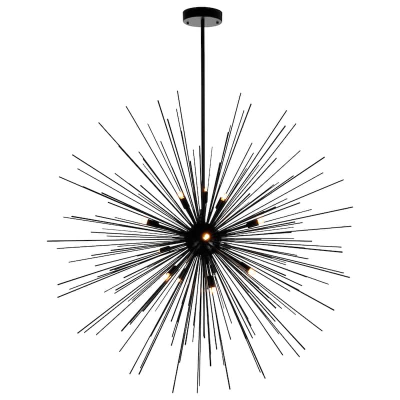 Savannah 14 Light 40in Black Chandelier