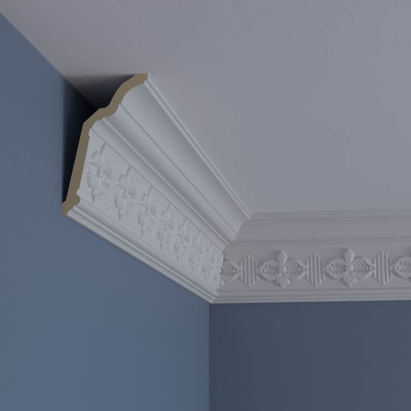 Victorian Crown Moulding - 5 1/8"H x 3 1/8"P x 5 7/8"F x 94 1/2"L
