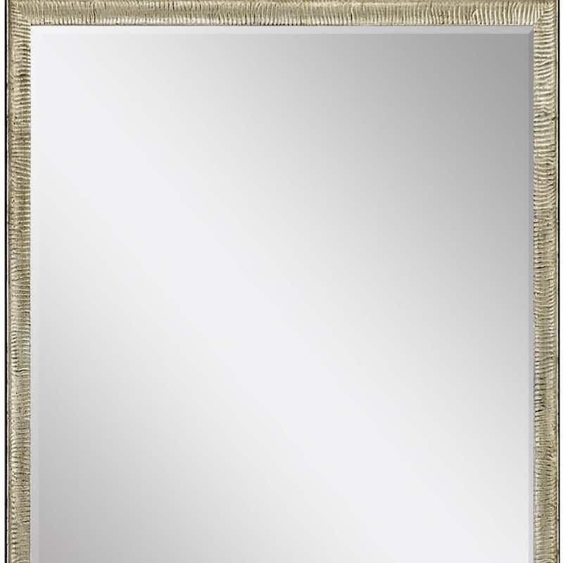 HomeRoots 39" Silver Wood Accent Mirror - 27.00 in. x 39.00 in. x 2.00 in.