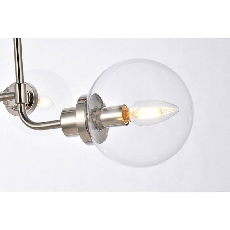 Hope 8 Light Pendant in with clear shade - 36 Inch