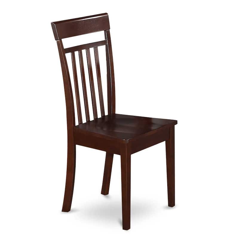 HomeStock 5-Piece Round Mahogany Finish Solid Wood Top Dining table with 4-Chairs with Lattice Back