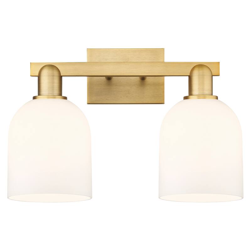 Innovations Lighting 716-2W-12-17 Bella Vanity Bella 2 Light 17" Wide - Brushed Brass / White