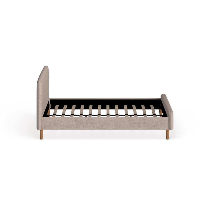 Mid-Century Fabric Upholstered Platform Bed by Baxton Studio