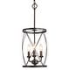 preview thumbnail 8 of 8, Farmhouse Rustic 1-Light Cage Cylinder Pendant Light for Kitchen Island - W 9.1"x H 24.4"