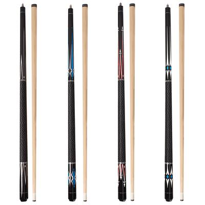 GSE™ Set of 4 Maple Hardwood Billiard Pool Cue Sticks for Men/Women. 58" 2-Piece Pool Cue Set for House or Commercial Use