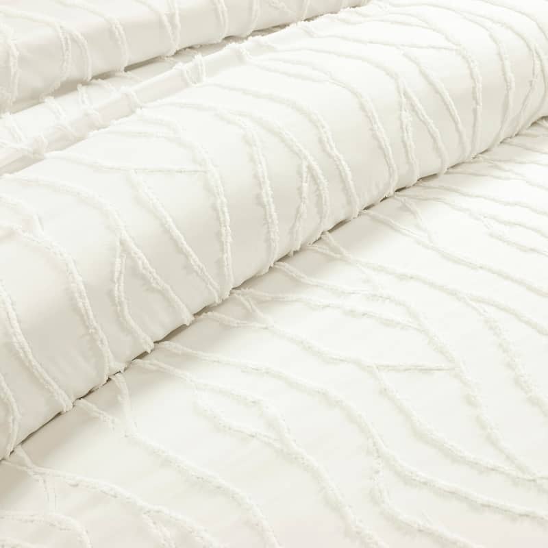 Lush Decor Jacquard Wave Duvet Cover 3-Piece Set