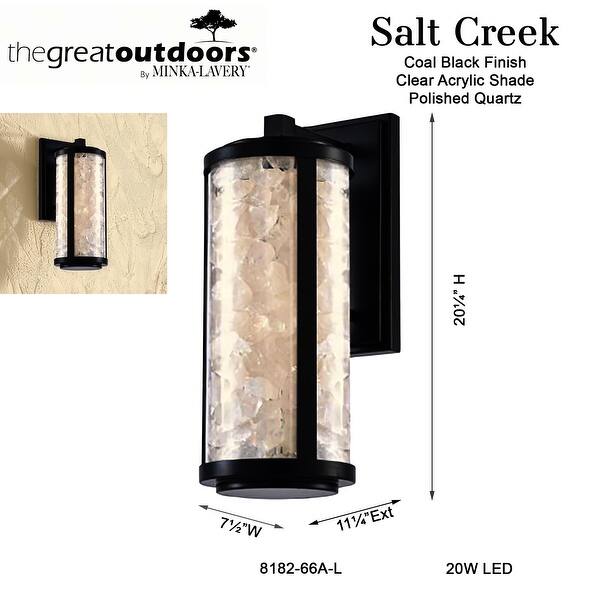 The Great Outdoors 8182-L Salt Creek 20" Tall LED Outdoor Wall Sconce