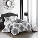 preview thumbnail 8 of 8, Chic Home Medi 9 Piece Cotton Jacquard Comforter Set Medallion Embroidered Bedding - Sheet Set Decorative Pillows Shams Included Grey/White - King
